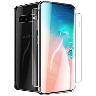 Newyu适用于三星S10钢化膜S10+手机膜S10e全屏覆盖曲面4G版水凝膜Galaxy全包抗蓝光全胶保护防指纹无白边软贴