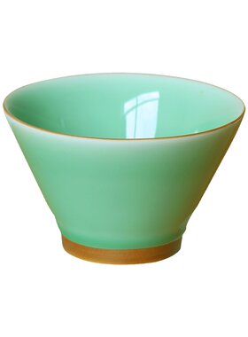 青瓷手工紫口斗笠碗家用米饭碗