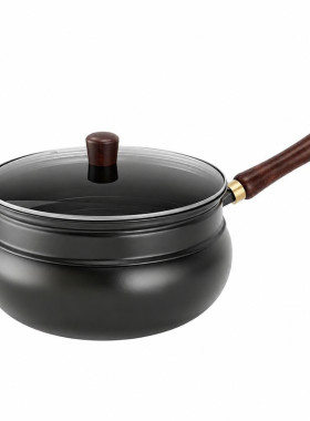 章丘手工大肚铁锅带蒸笼正品