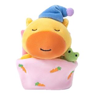 多爱正版晚安睡觉水豚噜噜玩偶挂件可爱毛绒公仔周边送男女孩礼物