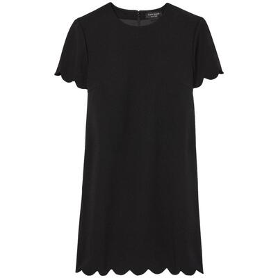 【礼物】kate spade ks 波浪边直筒经典小黑裙