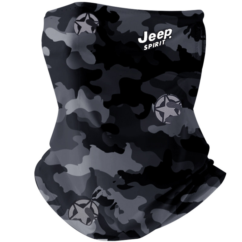 JEEPSPIRIT迷彩防晒面罩男夏季