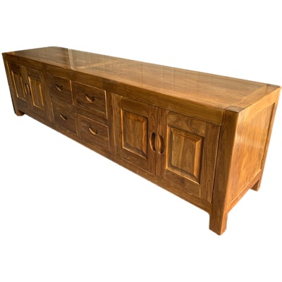 实木电视柜电视橱柜子老榆木民宿