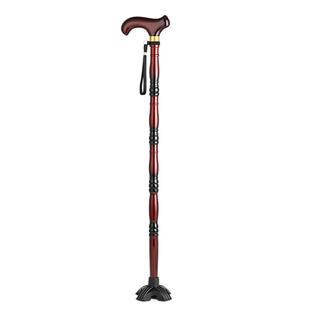 拐杖老人防滑实木拐棍老年人轻便捌杖龙头手杖四脚木制榉木扶手棍