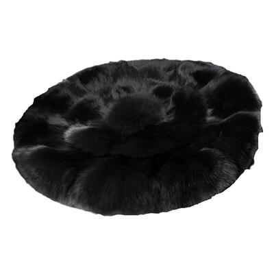 狐狸毛汽车坐垫冬季通用单片靠背