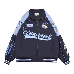 玉桂狗Polo领棒球服外套女秋冬季小个子冲锋衣宽松短款机车服上衣