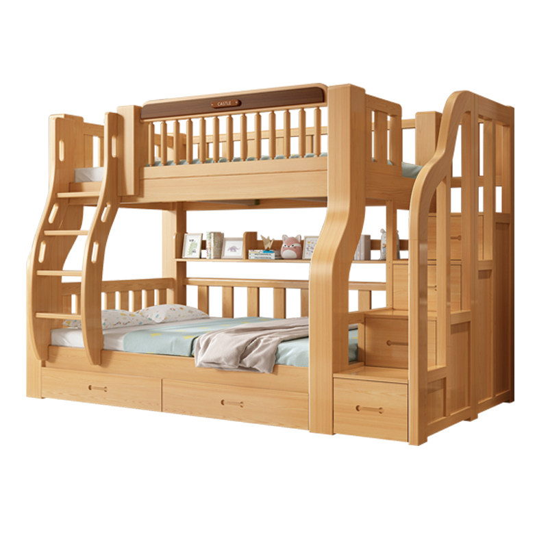 实木组合高护栏上下床门店品质