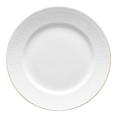 盘子Rorstrand陶优雅浮雕麦穗白