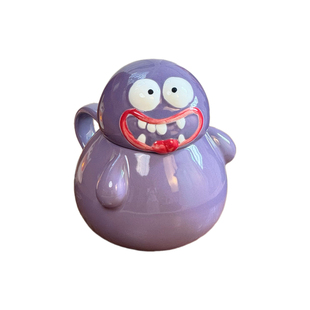 送礼搞怪呲牙大嘴水杯陶瓷个性可爱送朋友生日礼物可爱学生马克杯