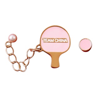 国家队乒乓球网球耳饰体育运动金属珍珠首饰珠宝挂件男女跨年送礼