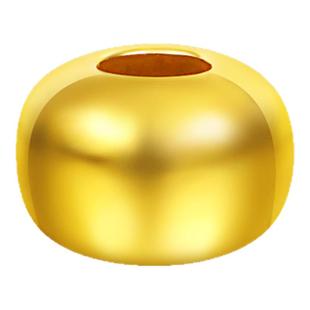 老克勒古法黄金光面算盘珠足金999小配件配饰DIY手串隔珠送礼女