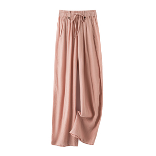 冉裳原创新款休闲裤文艺减龄萝卜裤亚麻裤子女棉麻宽松阔腿九分裤