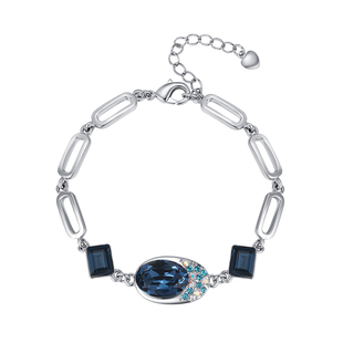 伊泰莲娜送女友生日礼物精致新款静谧花园清爽蓝手链简约时尚手饰