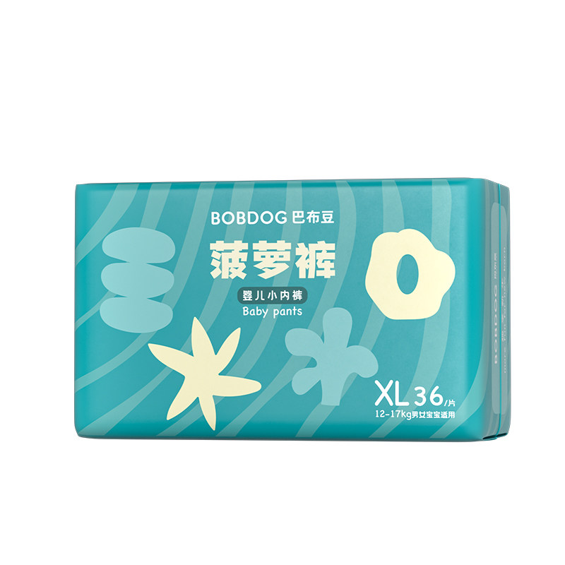 巴布豆菠萝拉拉裤纸尿裤弱酸亲肤