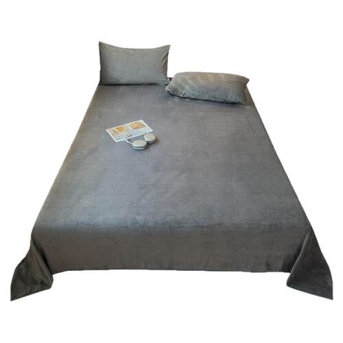 冬季加厚牛奶绒床单单件2026新款宿舍单双人法兰珊瑚绒被单毛绒毯