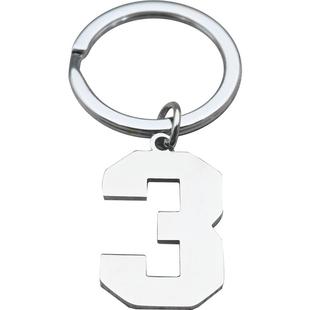 不锈钢小数字挂件创意0123456789大号数字号码标记牌钥匙扣饰品