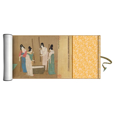 赵佶摹张萱《捣练图》临摹装饰画