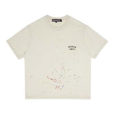 Brokenonyx 泼墨做旧标语短袖 LOGO PAINTED TEE