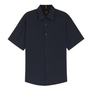 【亚麻透气】BOSS博斯26夏新男休闲老钱轻薄舒适多色短袖衬衫