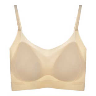 草本初色粉底液内衣女薄款无痕无钢圈文胸莫代尔内里云感聚拢提拉