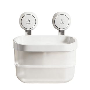 太力纸巾盒卫生间厕纸盒吸盘免打孔洗脸巾收纳盒厕所置物架卷纸架