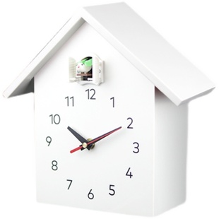 轻奢挂钟布谷鸟报时闹钟学生用卡通创意男孩女孩卧室儿童台钟坐钟