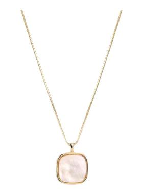 One珍珠贝母钛钢盒子链女项链