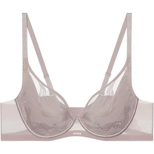 爱慕月岩内衣女3/4薄模杯洞洞透气大胸显小性感蕾丝文胸AM11B561