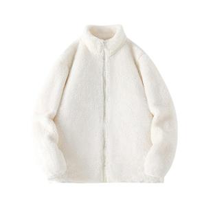 KWV真维斯摇粒绒外套女秋冬季2026新款加绒开衫小个子毛绒外套女