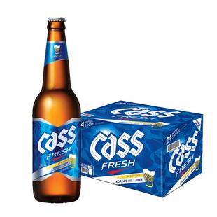 CASS凯狮啤酒原装进口韩国cass啤酒原味清爽炸鸡330ml*24瓶整箱装
