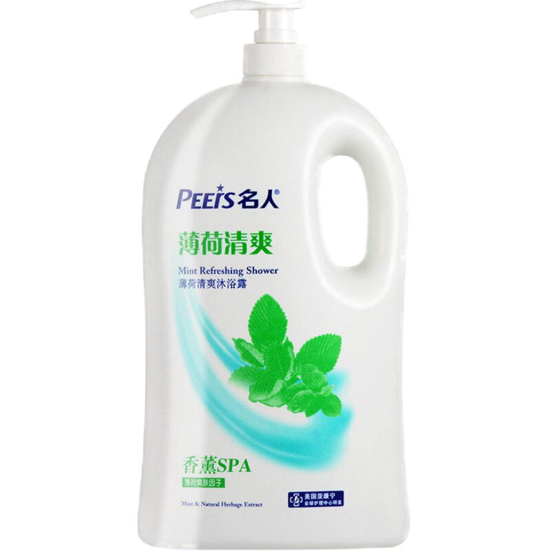 薄荷家庭装2000ml清凉全身沐浴露