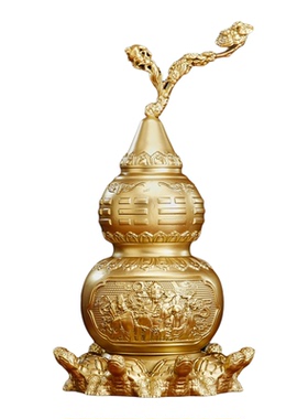 铜葫芦摆件开口空心黄铜八卦葫芦