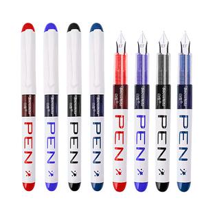 白雪钢笔小学生专用三年级练字钢笔直液式免上墨囊大容量一次性钢笔明尖写作业0.38EF尖免换囊二升三钢笔FP10