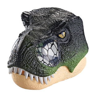 霸王龙电动面具头套仿真大恐龙模型搞笑动物玩具男孩女孩2023新款
