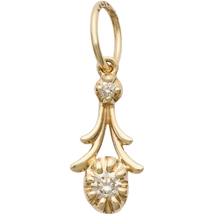 新年礼物agete/阿卡朵【花仙子】钻石9K金吊坠