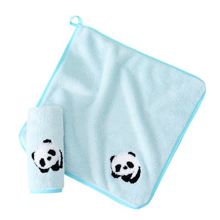 儿童毛巾比全棉吸水不掉毛婴儿口水巾家用洗脸巾新生超软小方巾宝