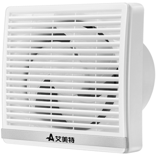 艾美特排气扇卫生间圆形墙壁玻璃窗厨房抽油烟排风换气风机APB15