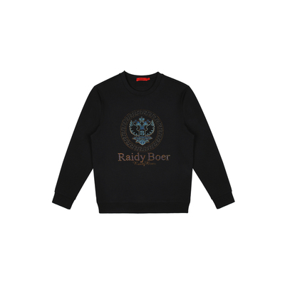 【3A抑菌】Raidy Boer/雷迪波尔男士秋烫钻双头鹰休闲卫衣6041-70