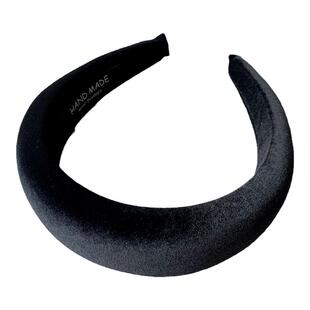 韩国进口复古黑色丝绒高颅顶宽发箍高级感厚海绵头箍发饰头饰冬女
