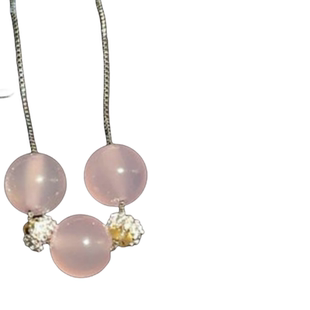 冰种玉髓项链玛瑙玉石蛋面镀K白金玫瑰金镶嵌吊坠首饰项链女