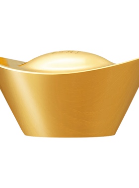 纯黄铜光面仿真金条元宝家用供奉开业礼品聚宝盆桌面摆件乔迁礼品