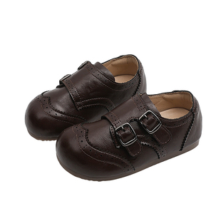 真皮秋冬季儿童皮鞋男女童同款文艺范单鞋英伦风雕花复古小童鞋潮