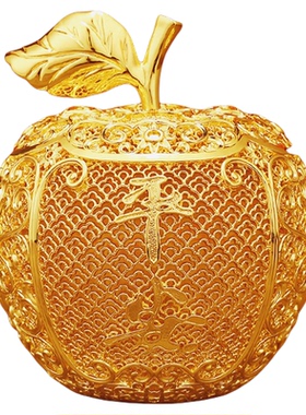 花丝苹果摆件客厅轻奢高档工艺品