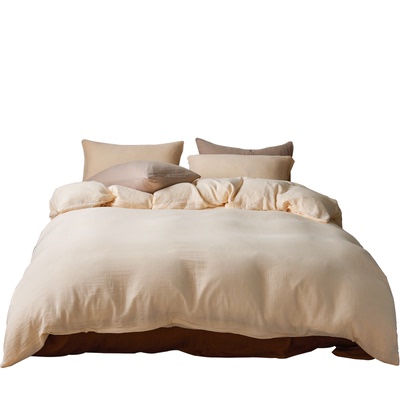 秋冬季四件套纯棉全棉2025新款a类母婴级裸睡超柔亲肤皱皱纱床品