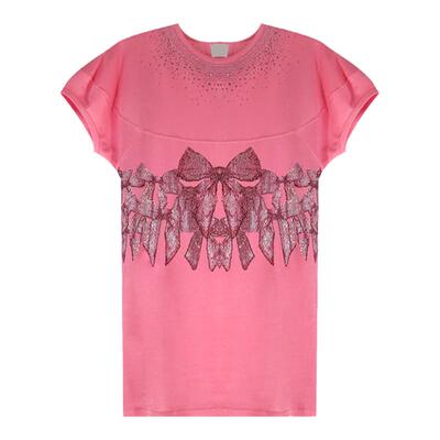 tch新中式T恤裙棉锦纶轻奢烫钻