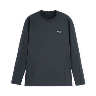 BD健美站秋季加绒长袖运动t恤男圆领弹力跑步紧身衣健身训练服男