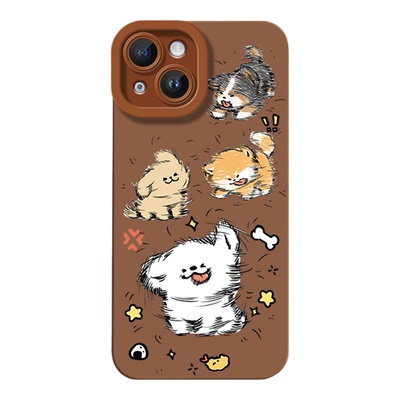 荣耀POWER2可爱凌乱小狗iphone12适用苹果14创意华为NOVA15卡通瞳眼13ProMax软小米17手机壳16PLUS红米K90MAX