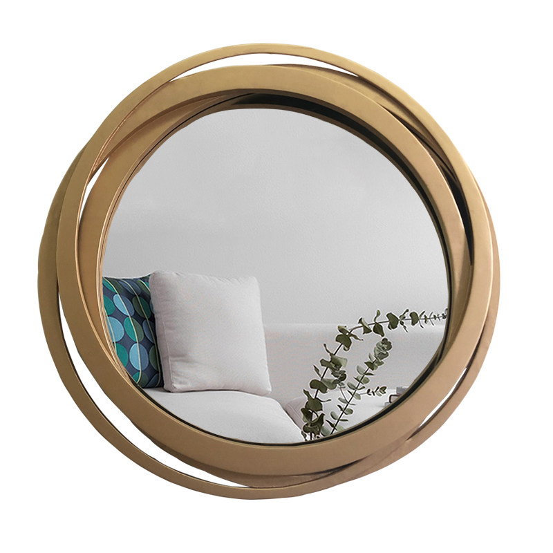 北欧风圆形现代轻奢餐边玄关镜