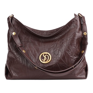 SADI萨迪经典复古植鞣皮hobo包单肩斜挎包大容量通勤腋下流浪包女