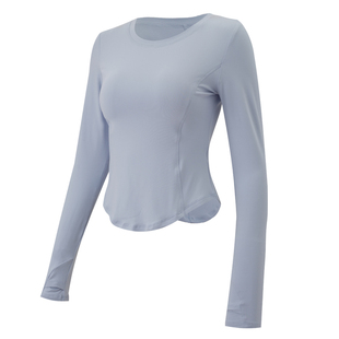 gigt极吉瑜伽服长袖运动上衣女秋冬跑步T恤裸感普拉提训练健身衣